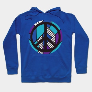 Abstract Peace Symbols Geometric Shapes Hoodie